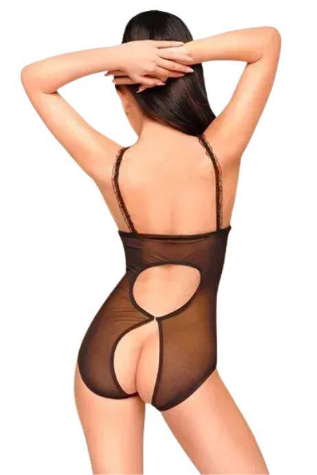 Боді з відкритою груддю і спиною Penthouse - Turned On Black чорний колір