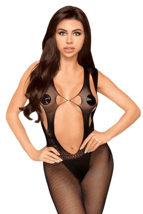 Бодістокінг із глибоким вирізом на спині Penthouse - Forbidden Fruit Black чорний колір