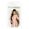 Комплект з прозорим пеньюаром та мініатюрними стрінгами Penthouse - Midnight Mirage Rose колір