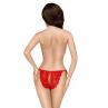 Трусики-сліпи Penthouse Too Hot To Be Real Red мереживо регульована посадка червоний колір