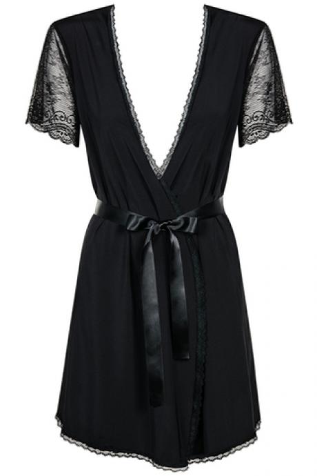 Комплект Obsessive Miamor robe Чорний