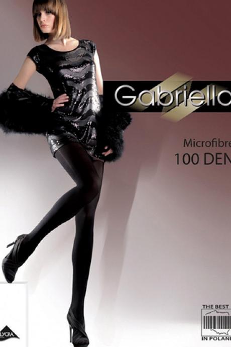 Колготки Gabriella Microfibre 100 den без трусикової частини Чорний