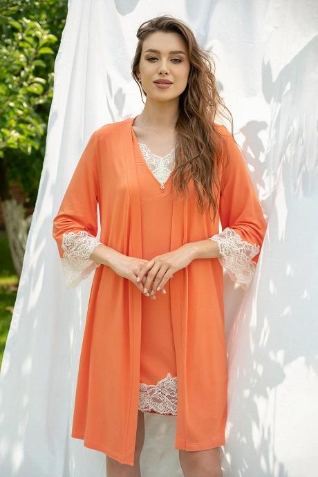Shato Халат жін 2309/1  помаранчевий колір