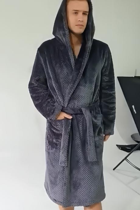 Shato Халат чол 2721 dark grey колір