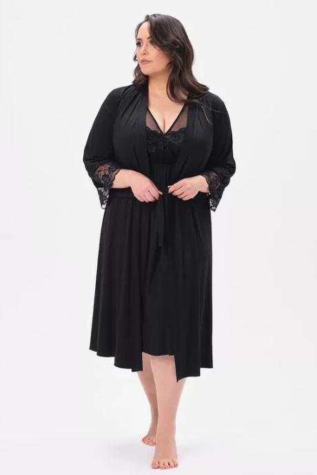 Shato Халат жін 2519/1 black чорний колір