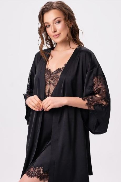 Shato Халат жін 2601/1 black чорний колір