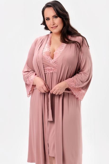 Shato Халат жін 2625/1 dark pudra рожевий колір
