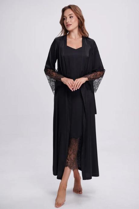 Shato Халат жін 2702/1 black чорний колір