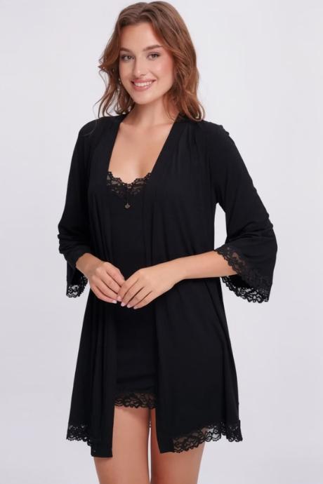 Shato Халат жін 2307/1 black колір