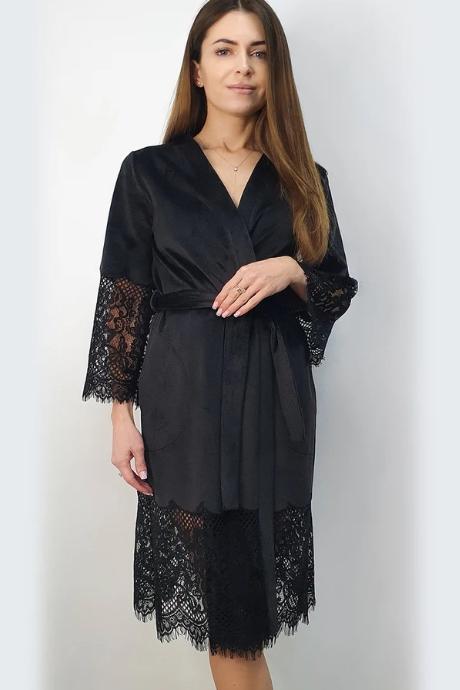 Shato Халат жін 2725 black колір